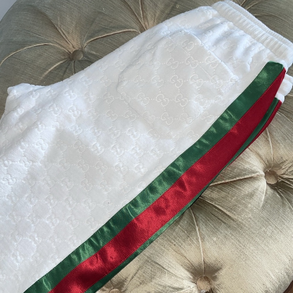 New Gucci mens terry cloth jogging pants - Picture 5 of 13